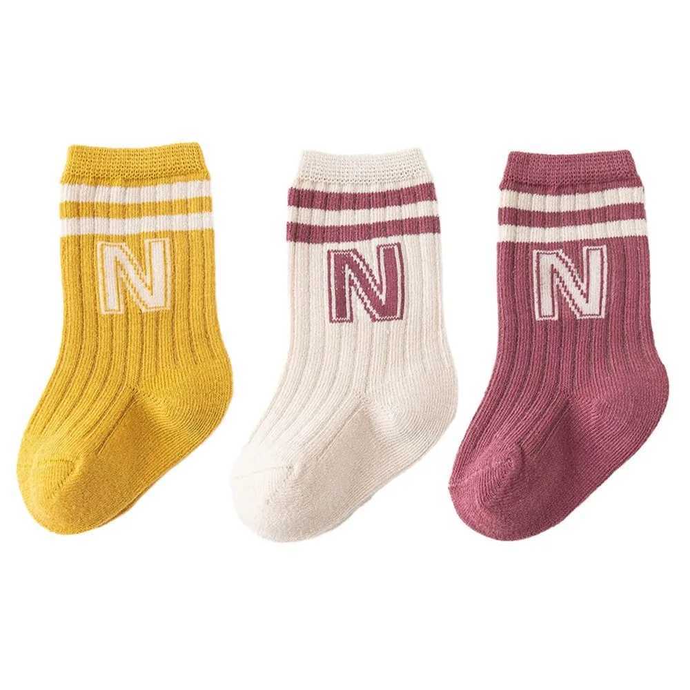 3pairs/lot 0-5Y Infant Baby Knee-Sock Babies Socks For Boy Cotton Letter Cute Newborn Boy Crew Sock Baby Boy Clothes Accessories CL240824