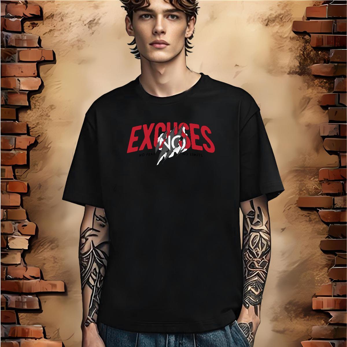 Cool T-Shirts 100% Cotton 230g letter Daily Outfit Oversized Crew Neck Men Tees Fashion Clothings