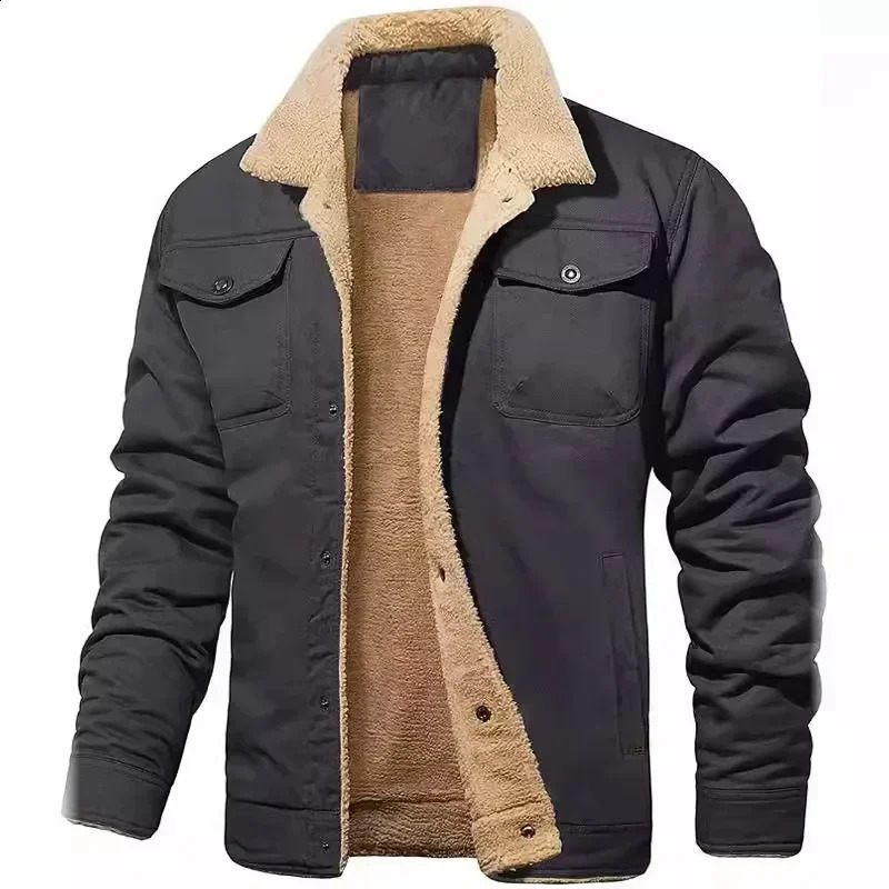 7color mens autumnwinter jacket velvet cotton casual and fashionable 240824