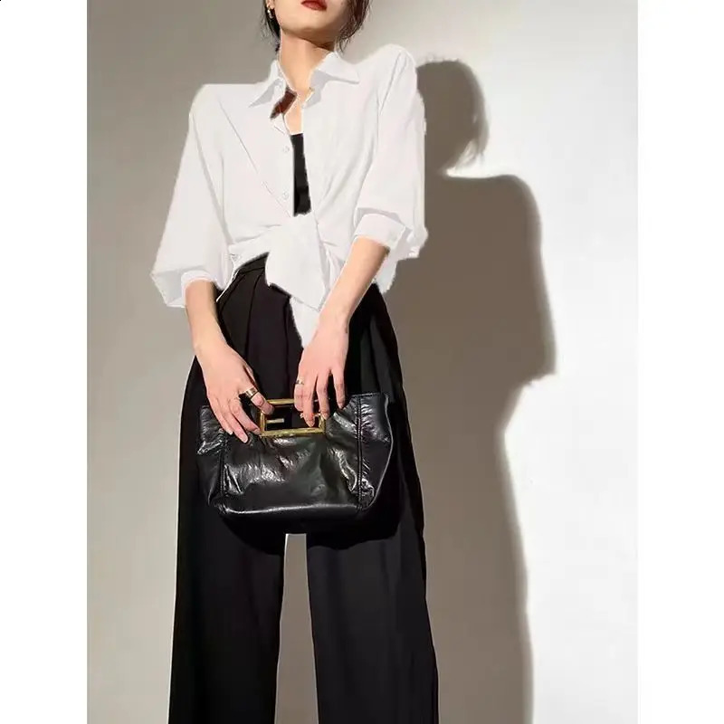Korean Fashion Cardigan Women Sun-proof Shirts Summer Long Sleeve Solid Color Loose Chiffon Blouse Elegant Ladies Blouses Trendy 240823