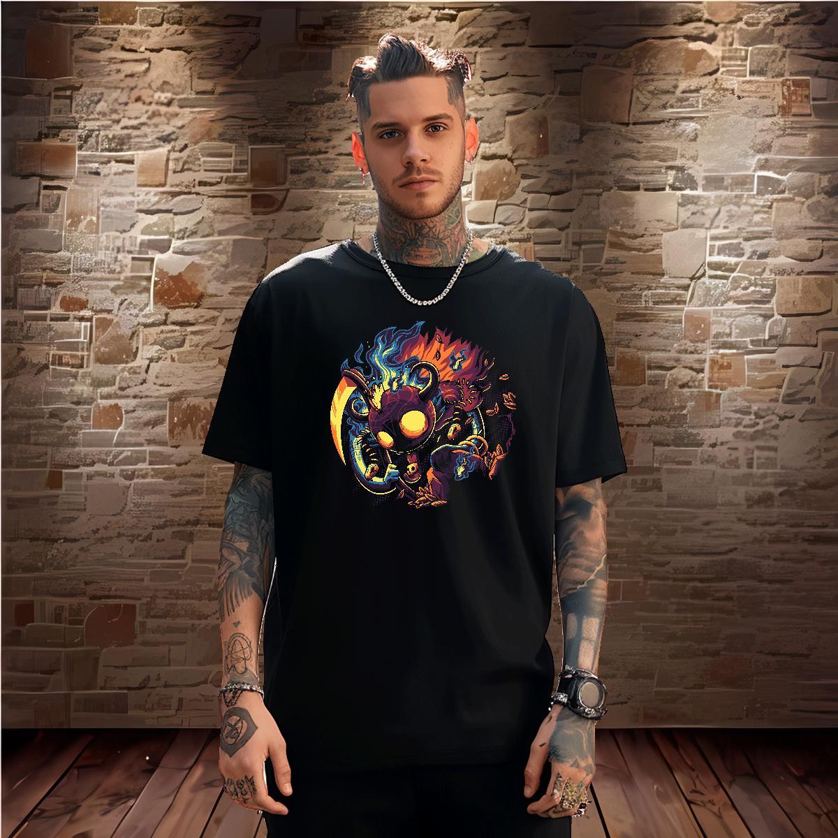 Designer T-Shirts 100% Cotton 230g skull Street Casual Oversized 4XL O-Neck Short Sleeve Couples T Shirts Fashion Design Tops
