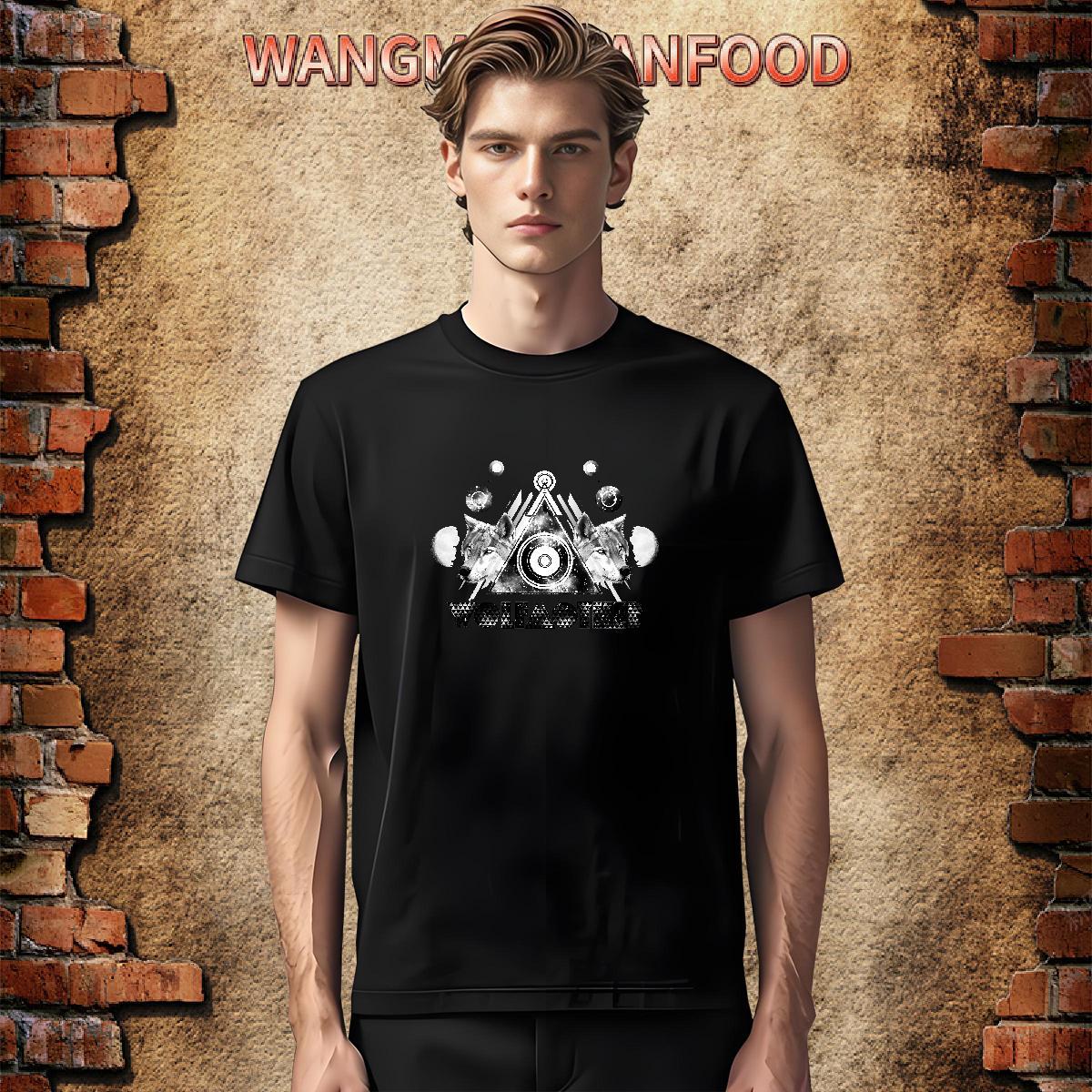 Wholesale T-Shirts for Men 230g Pure Cotton eye of the devil Hip Hop DIY Anime O-Neck Short Sleeve Men Tops Tees Custom Polos