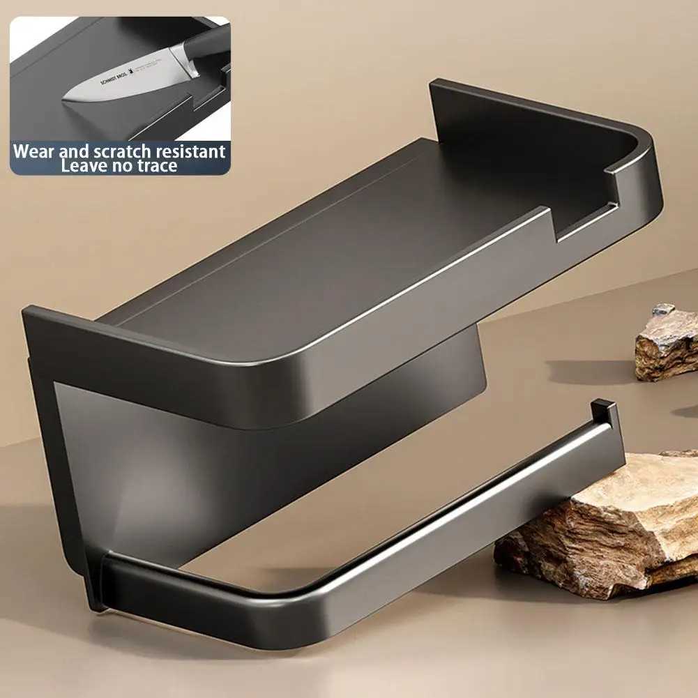 Wall Mounted Toilet Paper Holder Rustproof Thickened Plastic Storage Rack For Bathroom Kitchen Toilet Paper Roll Holder O8l3 M240824