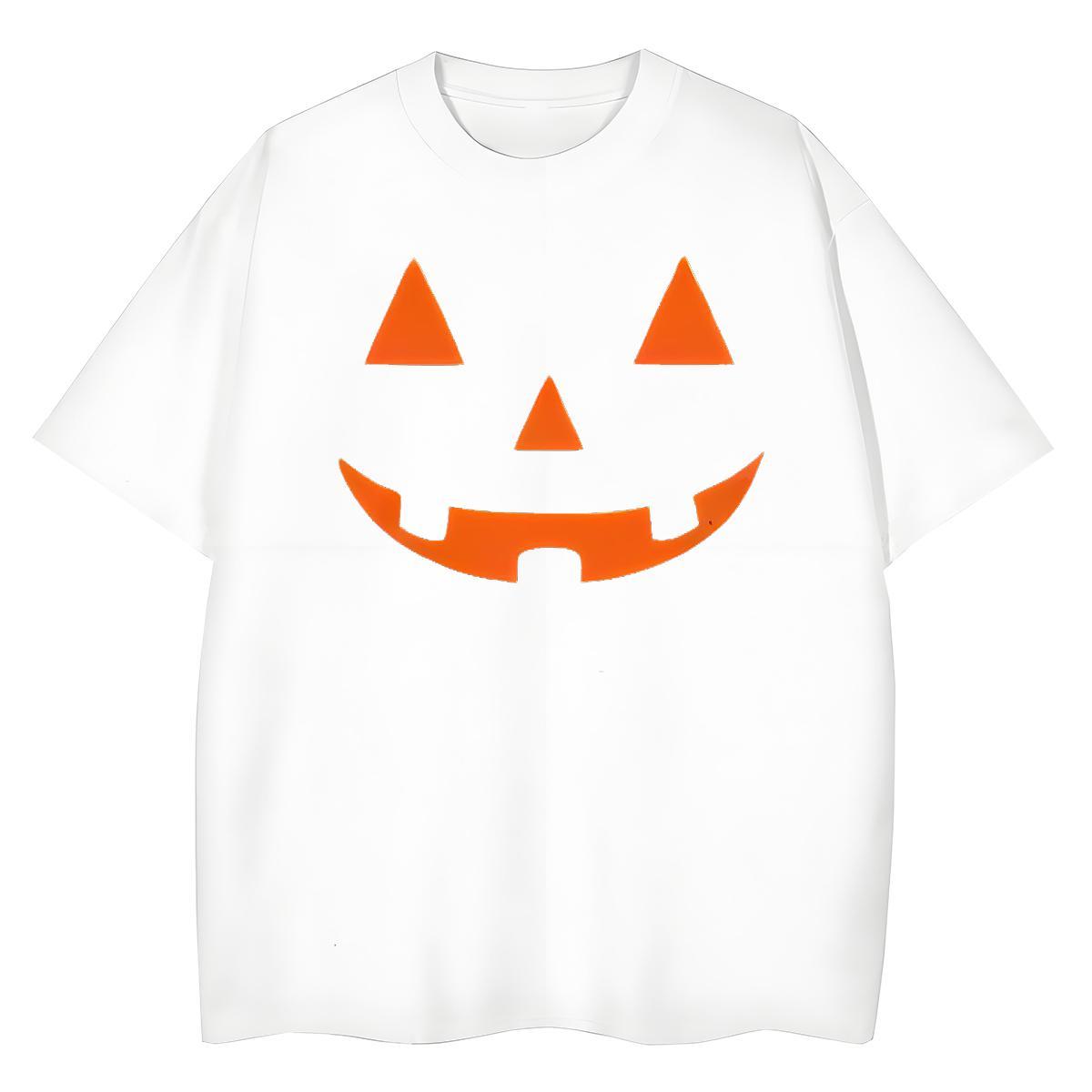 Stylist Men Tees halloween Spring Summer 230g Cotton Tops Shirt Breathable Short Sleeve Loose Fit Man T Shirts Cartoon Print