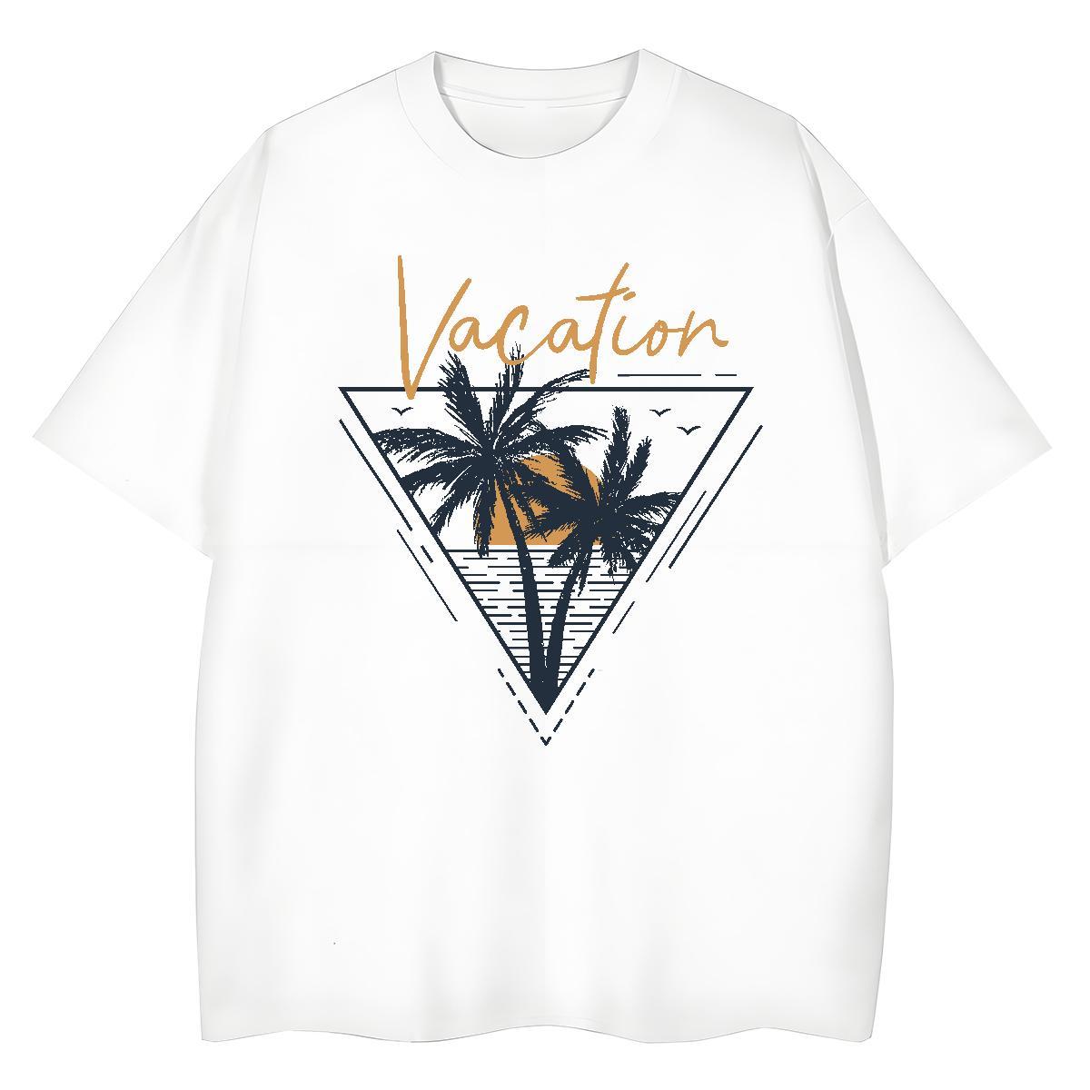 2024 Tshirt for Man Woman sun Street wear Hip Hop 230g 100% Cotton Tee Shirt Breathable Crew Neck Loose Fit T shirt Plus Size Custom