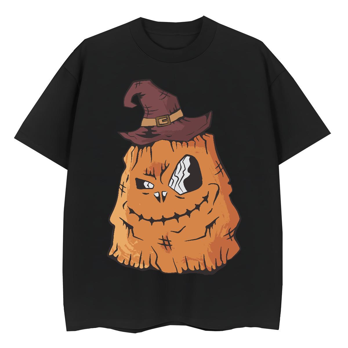 New Arrival Men Tees Halloween Outdoor 230g Pure Cotton Tops Shirt Breathable Short Sleeve Comfortable T-Shirts Custom Big Size