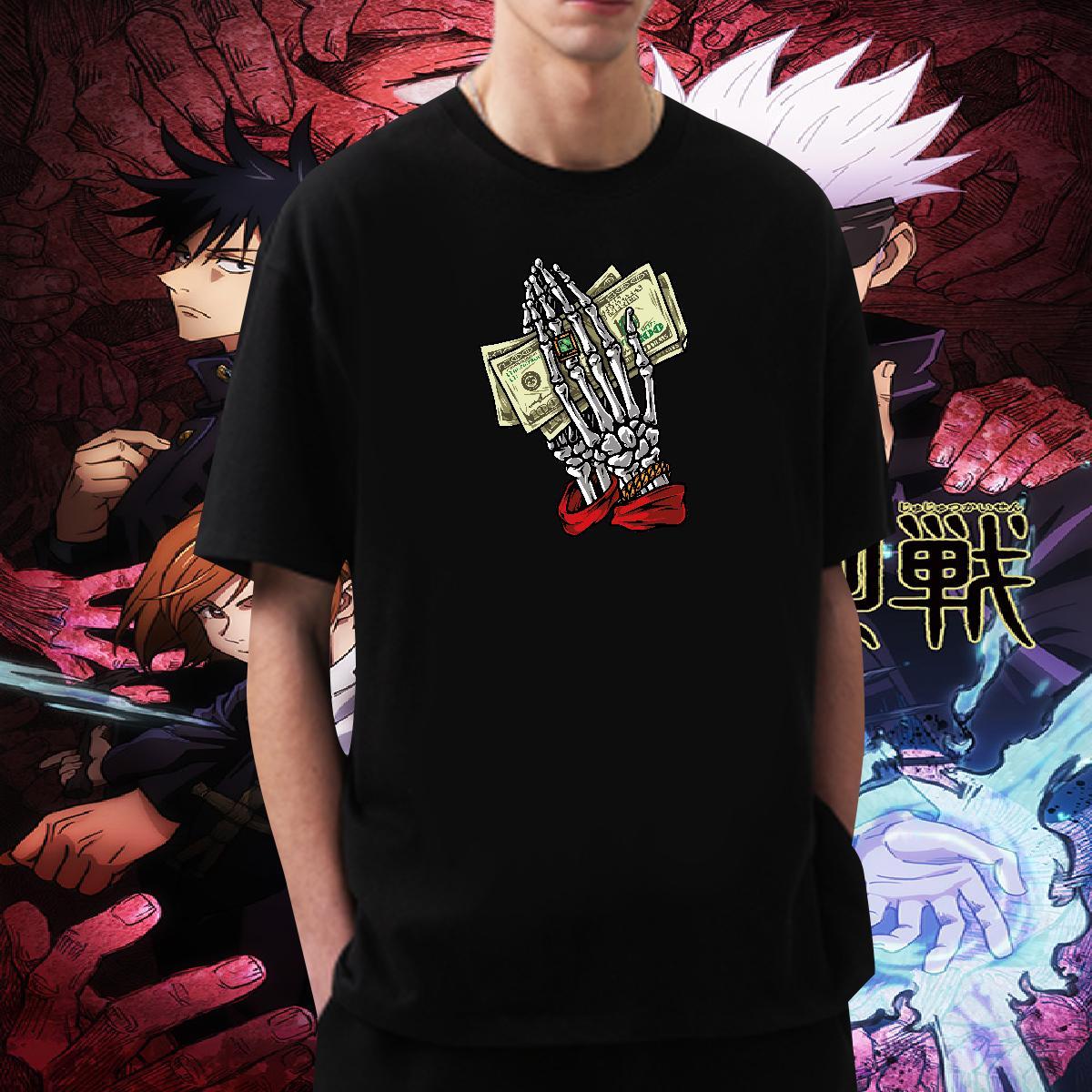 Wholesale Man T Shirts 230g 100% Cotton skull Hip Hop DIY Printed Breathable Men Tees Casual New Tshirts