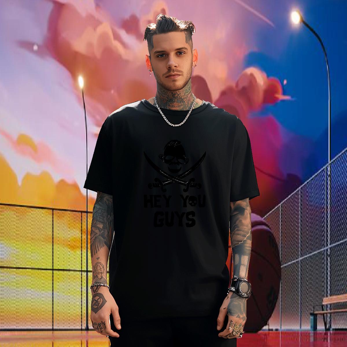 Classic T-Shirts for Men 230g Cotton skull Daily Wear DIY Printed Breathable Men Tees DIY Customized Tops Shirt