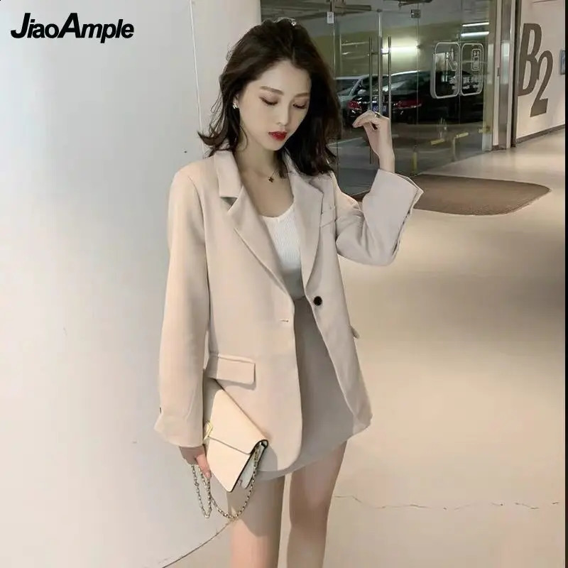 Womens Suit Jacket Skirt Two-piece Suit Fall Elegant Coat Midi Skirts Set Female Korean Fashion Professional Blazers Set 240823