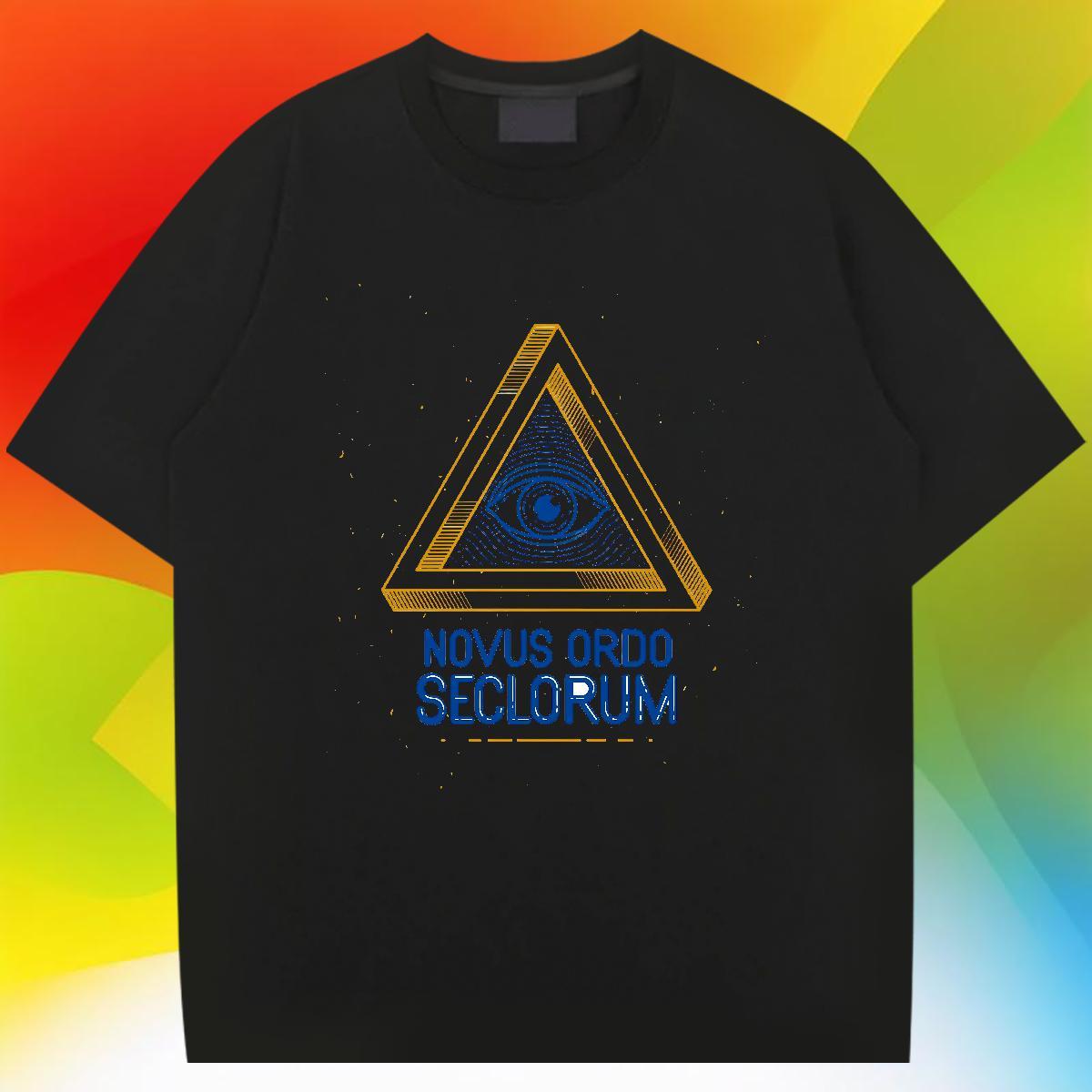 Loose T-Shirts for Men 230g 100% Cotton eye of the devil Sport Black White Breathable Crew Neck Men Tops Tees Fashion Tee Shirt