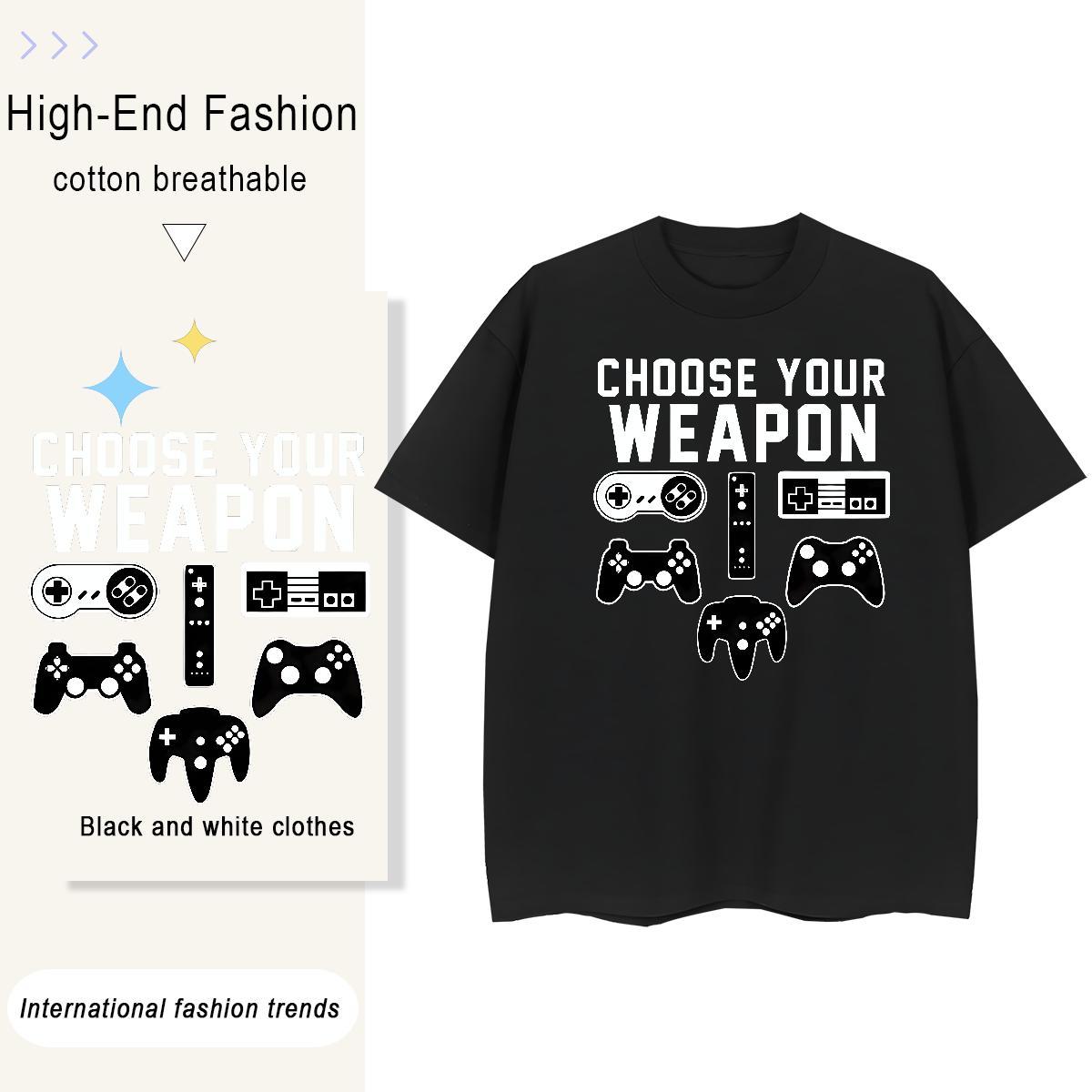 Loose fit Couples T Shirts 230g Pure Cotton amusement game Sports Street Wear T-Shirts Breathable Short Sleeve Custom Print Oversized Tops Tees