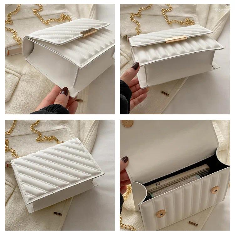 Shoulder Bags Orange Fashion Trend Crossbody Single Bag On The Small NTide Korean Version Of Foreign-style Chain Square