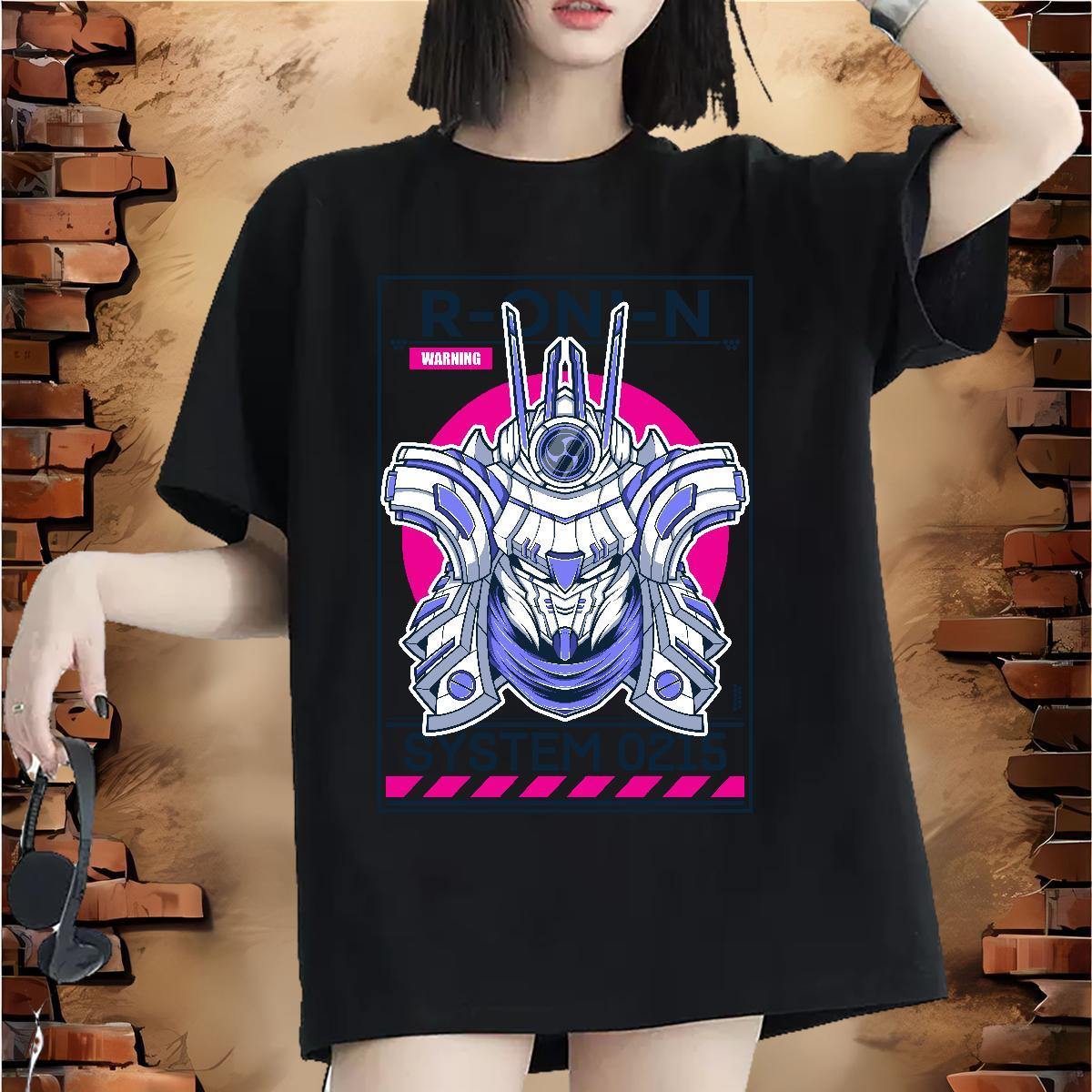 Loose fit Unisex Tshirts 230g Pure Cotton icon Casual T-Shirts for Women Round Neck Short Sleeve Cartoon Printing L-4XL Polos