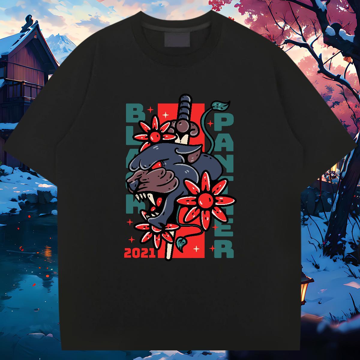 TOP Quality T Shirts Men 230g 100% Cotton skull High Street Hip Hop Custom Cartoon O Neck Short Sleeves Mens Tshirts Customized Tees Shirts