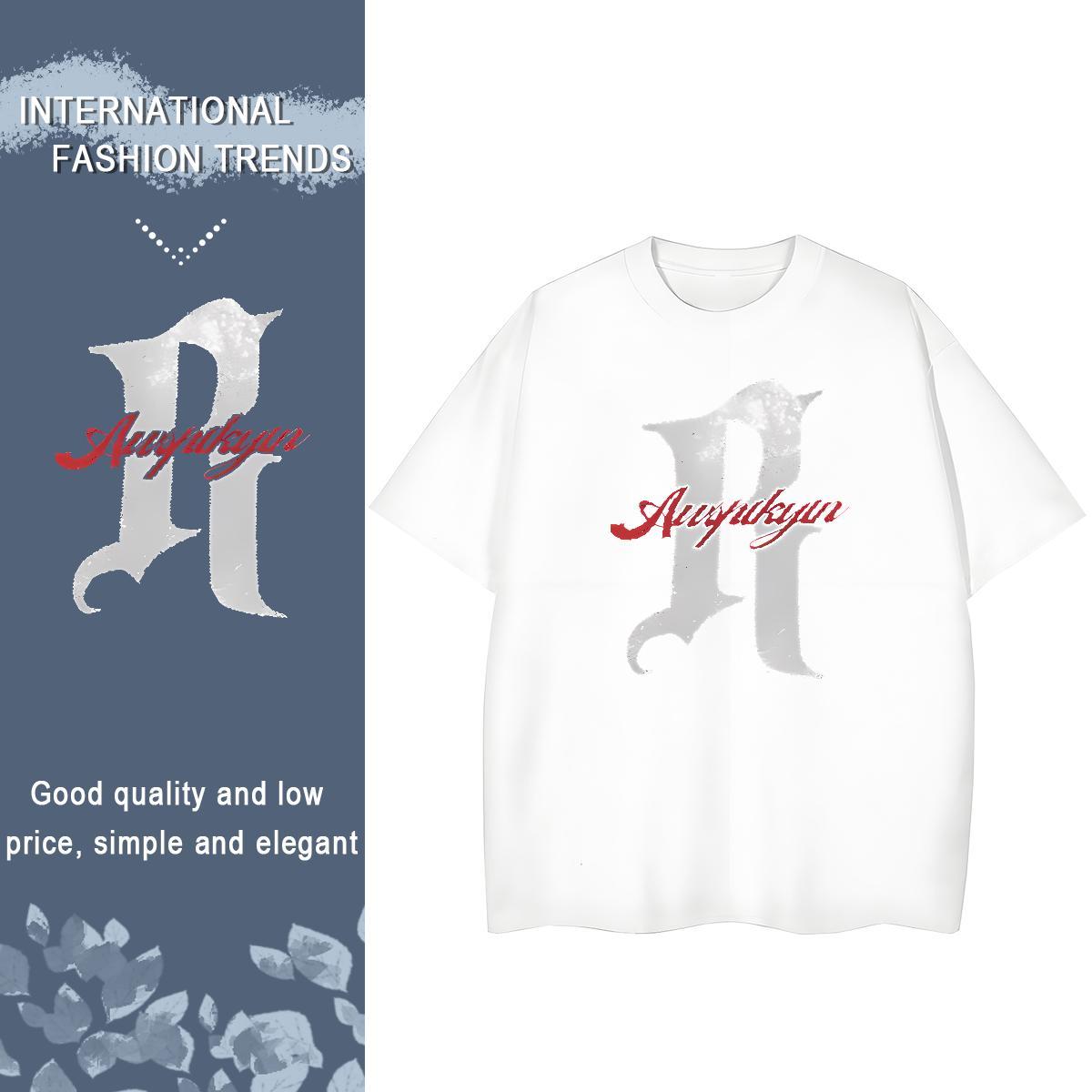 Unisex Womens Tshirts 100% Cotton 230g letter Casual Womens T Shirts Breathable Short Sleeve Customized Clothings
