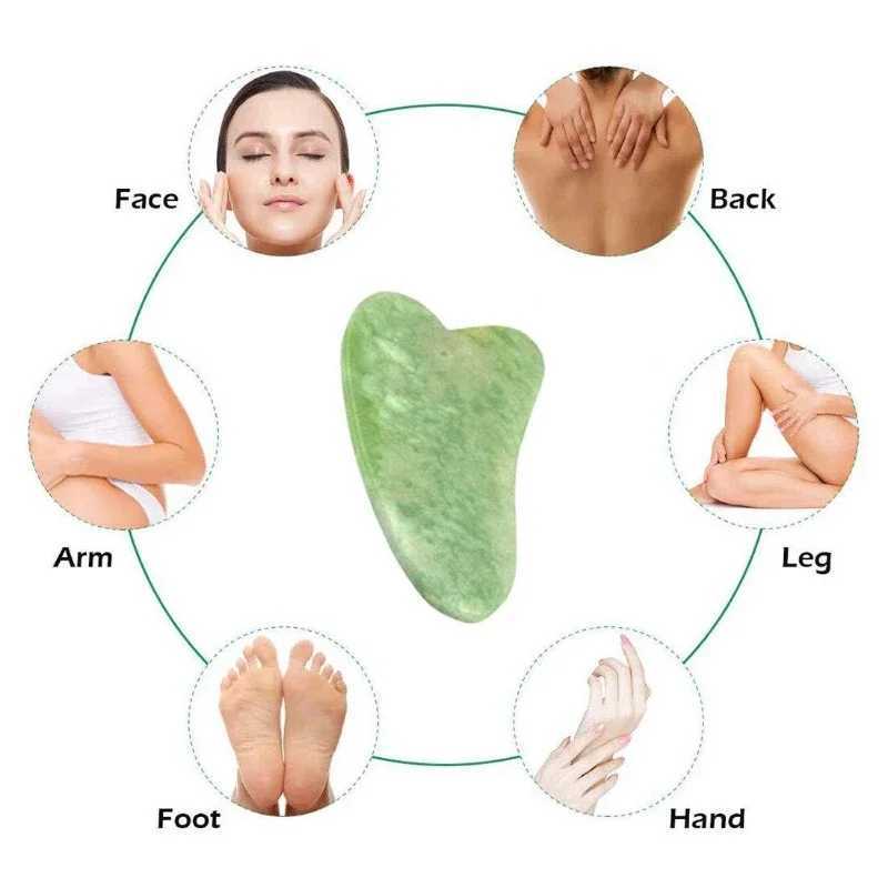 Natural Jade Roller Massager for Face Roller facial liftting Anti-wrinkle Gua Sha Jade Stone Face Massager Beauty Skin Care Tool CL240824