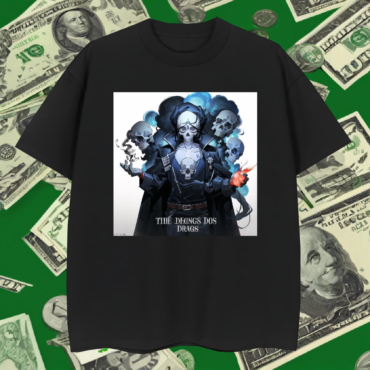 Cool Mens T Shirts 230g Cotton skull Casual Custom Cartoon Crew Neck Breathable Tshirts Classic Casual Clothings