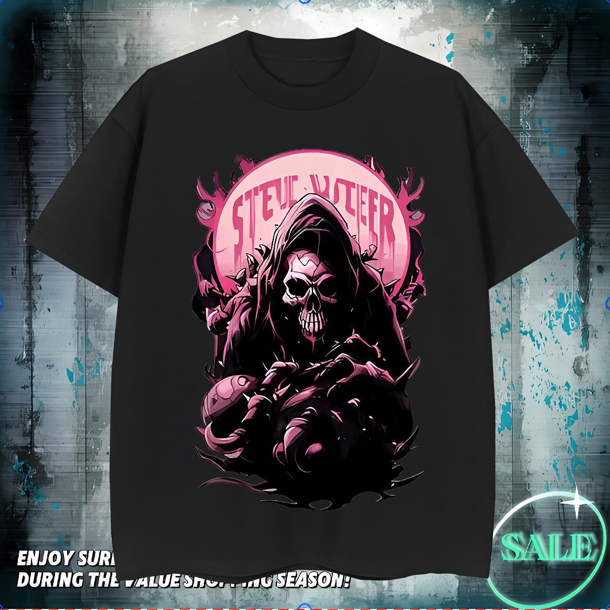 Free Shipping T Shirts Men 230g Cotton skull Hip Hop Oversized 4XL Breathable Short Sleeve Tshirts 2024 Designer Tees