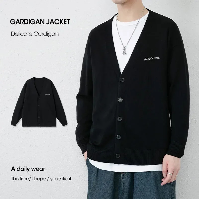 2014 SpringAutumn Mens Knitted Sweater Open Skirt Casual Jacket Bottom Thin Long Sleeve 240824