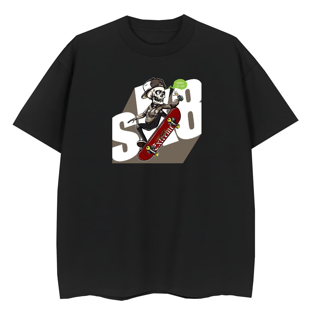 Free Shipping T shirt 100% Cotton 230g skateboarding Hip Hop Street Anime Breathable Crew Neck Couples T Shirts DIY Customized Tee Shirt