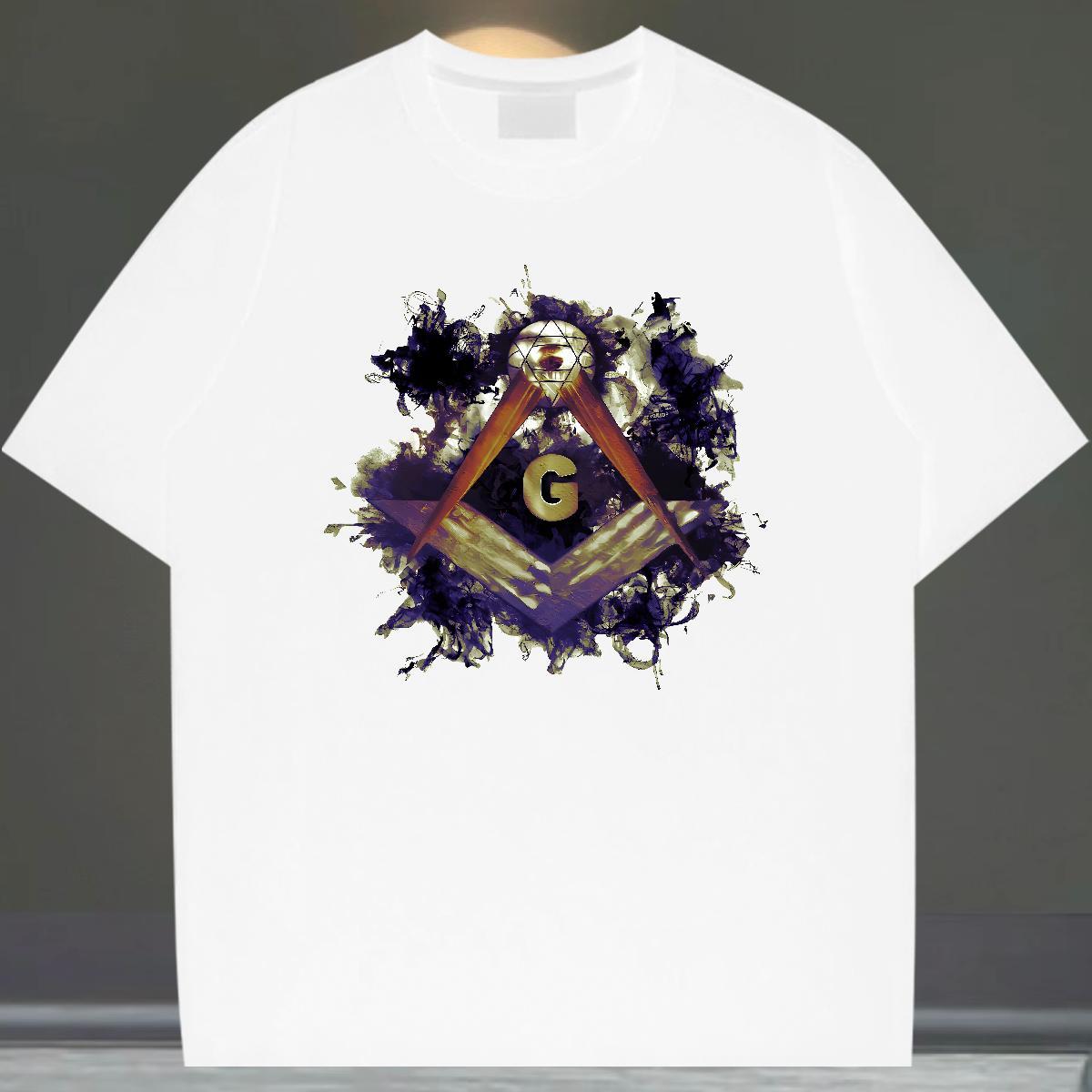 Popular Mens T Shirts 230g Cotton eye of the devil Daily Outfit Cartoon Print Breathable Crew Neck Tshirt for Man Woman Fashion Design Tops