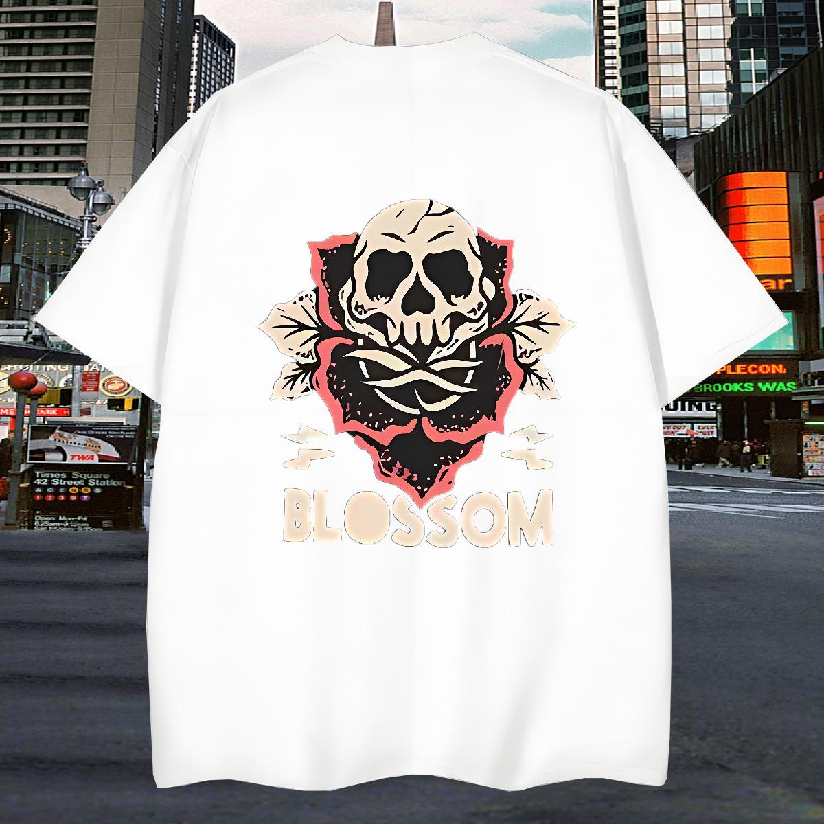 Unisex T-Shirts for Men 100% Cotton 230g halloween Street wear Hip Hop Custom Big Size Crew Neck Men Tshirts 2024 Designer Clothings