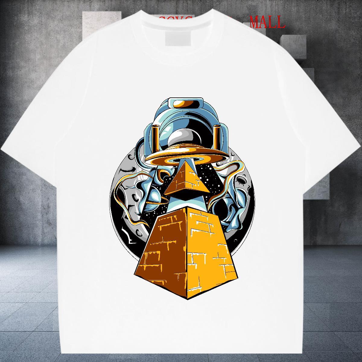 Soft T-Shirts 100% Cotton 230g ET Casual Beach Custom Cartoon Breathable Short Sleeve Men Tshirts DIY Tees