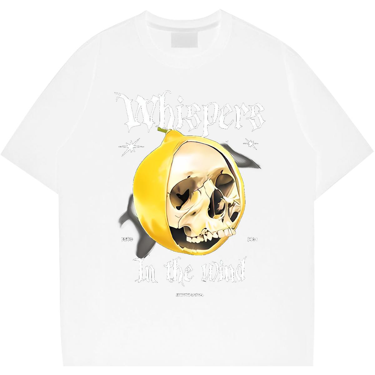 Popular Mens T Shirts 230g Pure Cotton skull Outdoor DIY Printed Breathable Men Tops Tees Factory Direct Tees Shirts