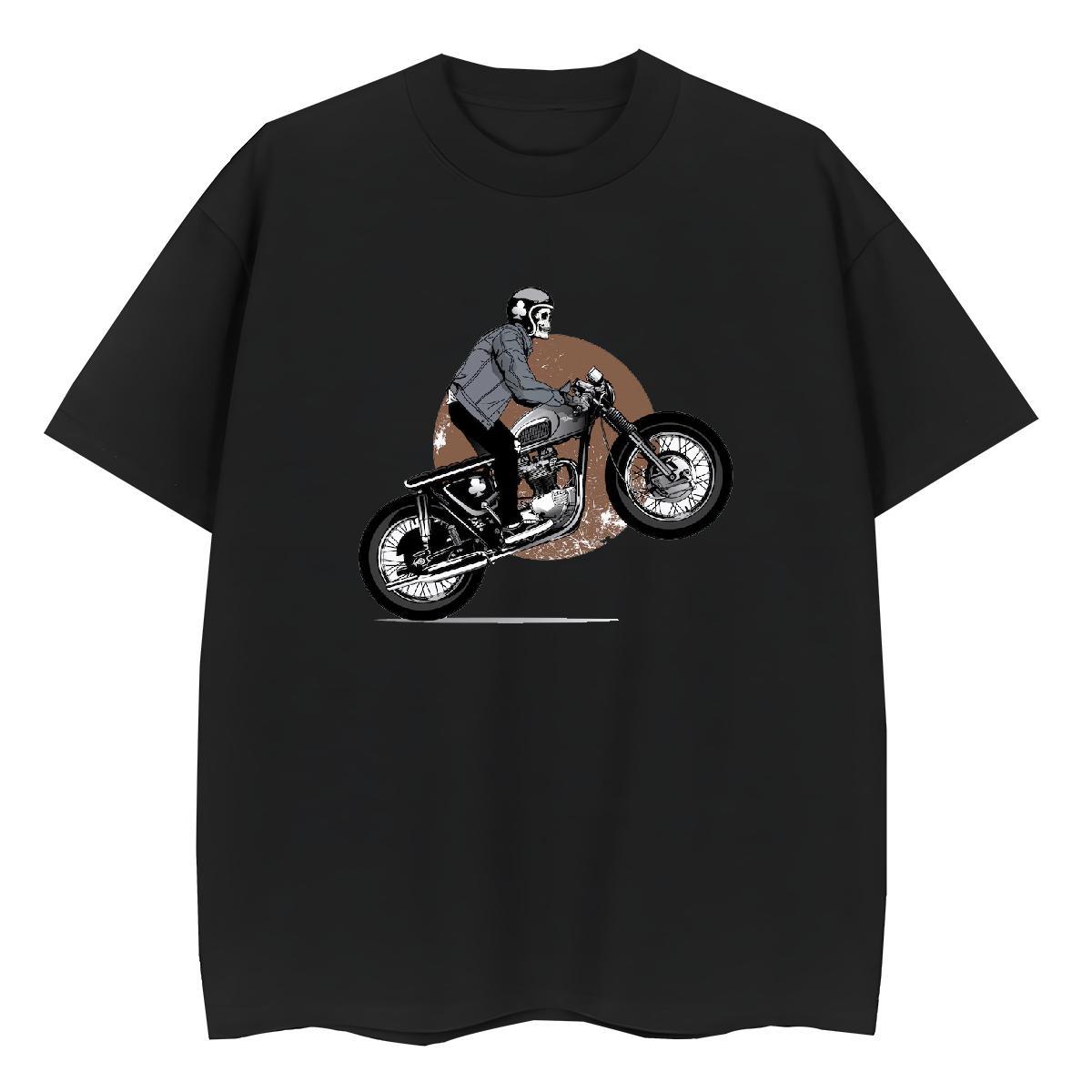 Unisex Man T Shirts 230g 100% Cotton skull Casual Daily Wear Anime O-Neck Short Sleeve Tshirt for Man Woman Wholesale Top Tees