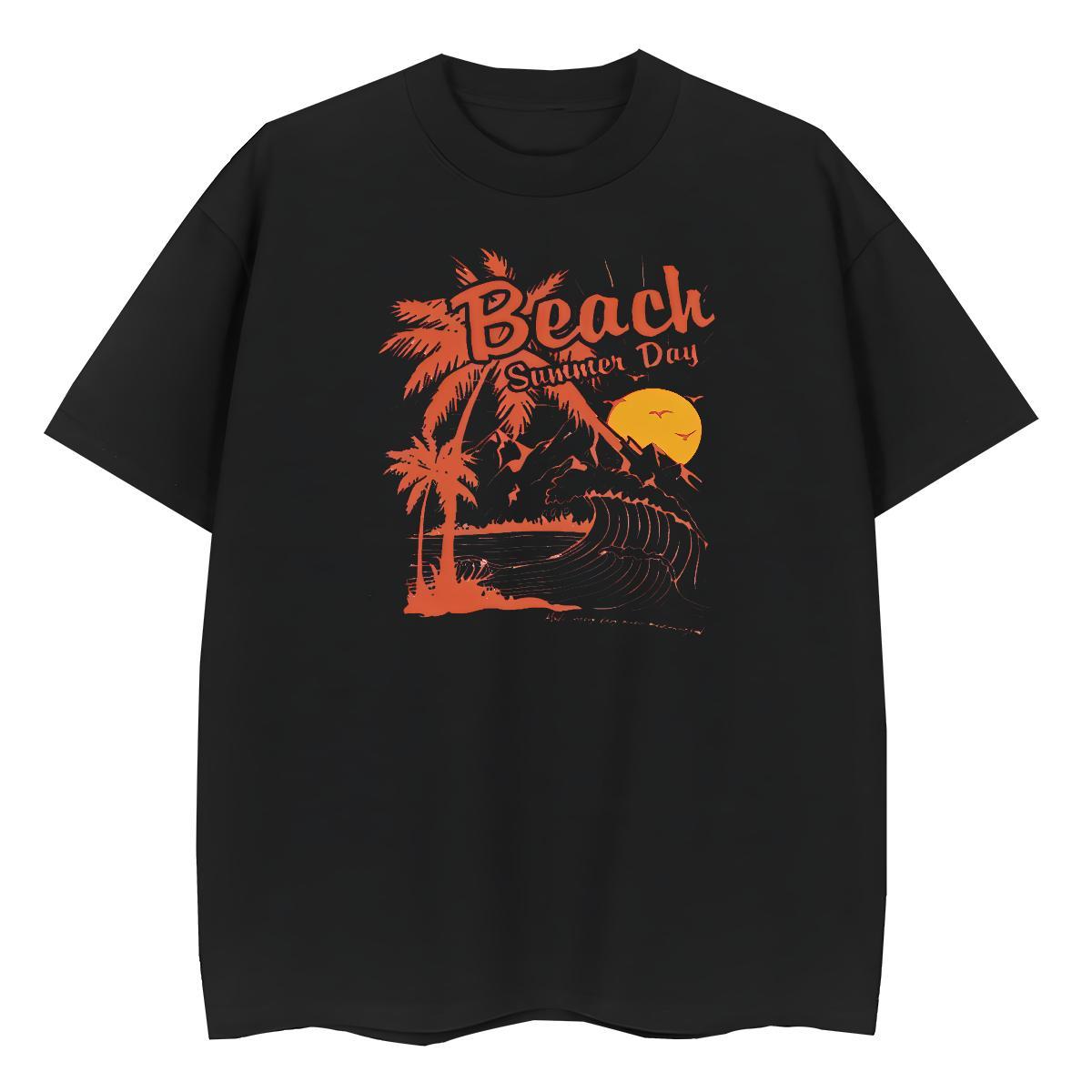 New Arrival Mens Tshirts sun Home Outdoor 230g Pure Cotton Tops Tees O-Neck Short Sleeve Comfortable T-Shirts for Men Customized Print