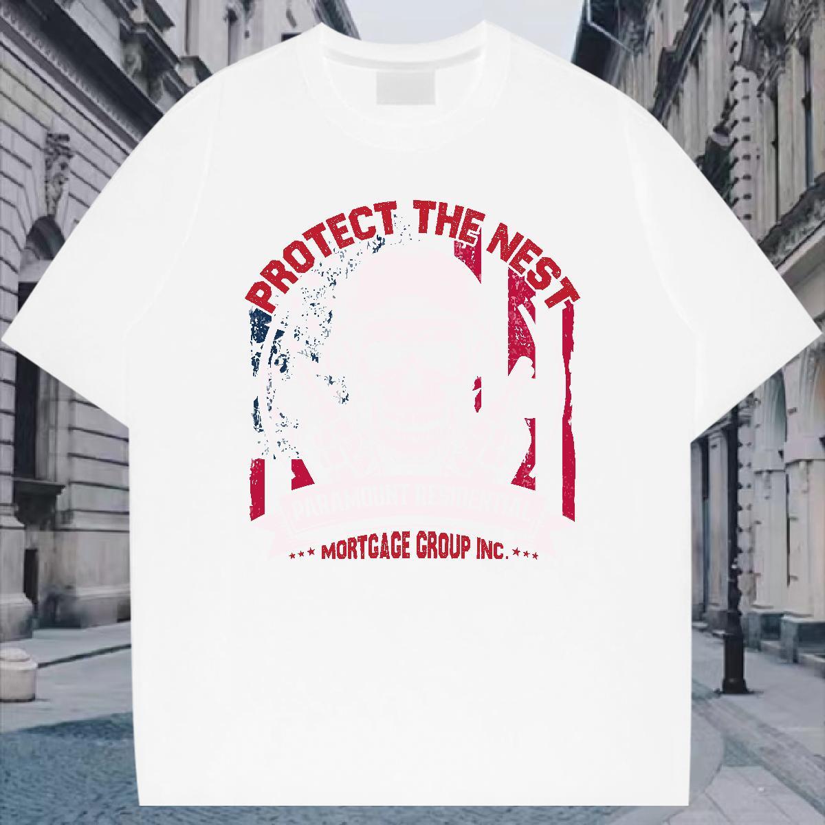 TOP Quality Man T Shirts 100% Cotton 230g skull Summer Casual Cartoon Print Breathable Tshirts DIY Tops Shirt