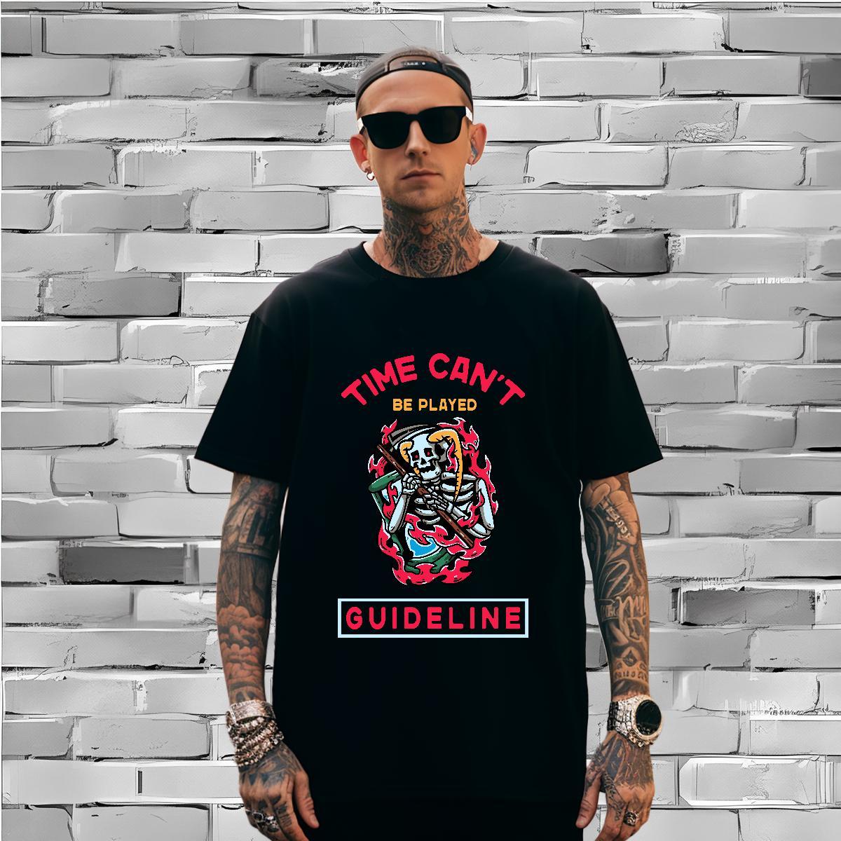 Cool Design Mens T Shirts 230g 100% Cotton skull Street Wear Black Oversized Short Sleeve O-Neck Men Tees Fashion Casual Top Tees