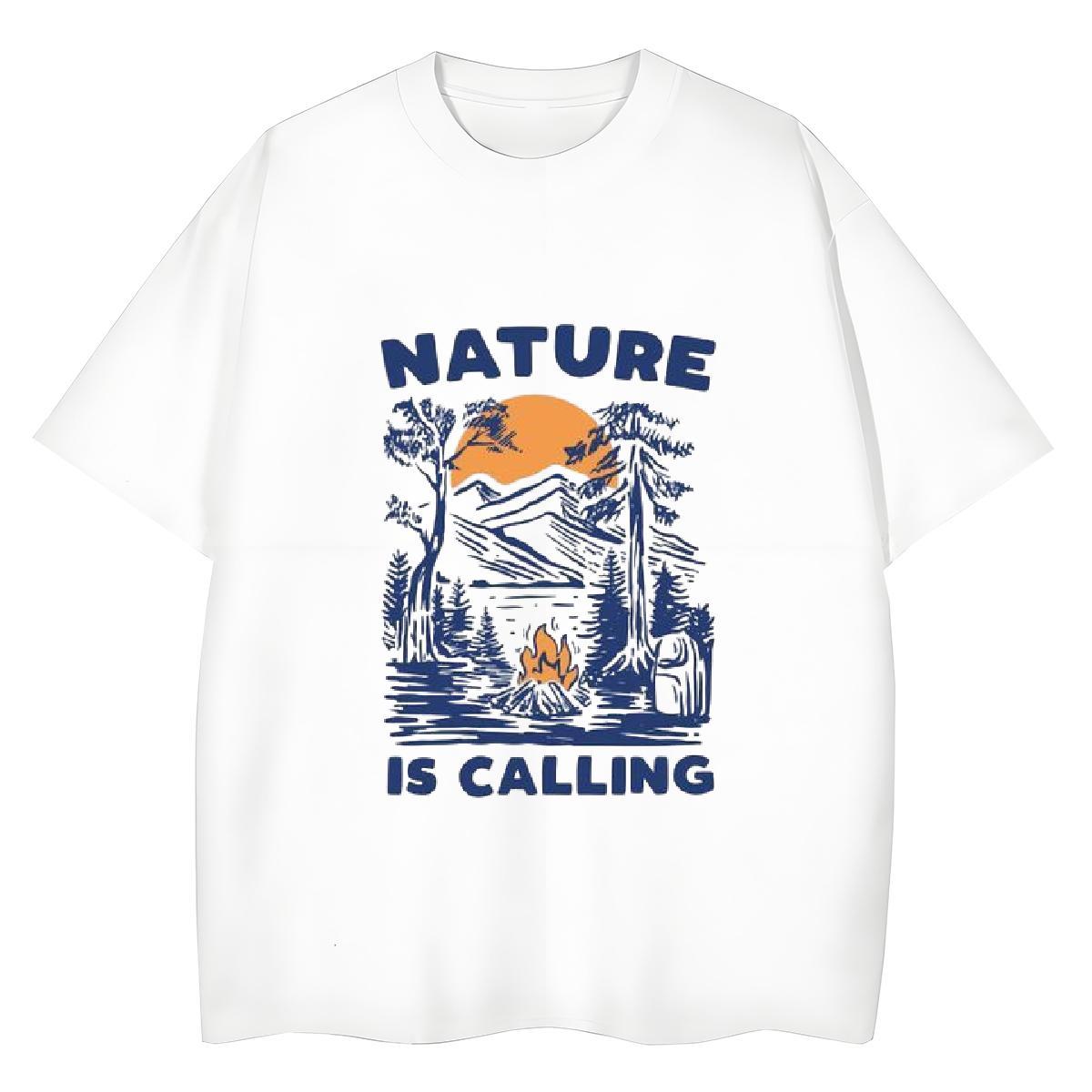 Free Shipping Women Tshirts 230g Cotton mountains Hip Hop Street Women T Shirts Breathable Short Sleeve Cartoon Printing L-4XL Clothes