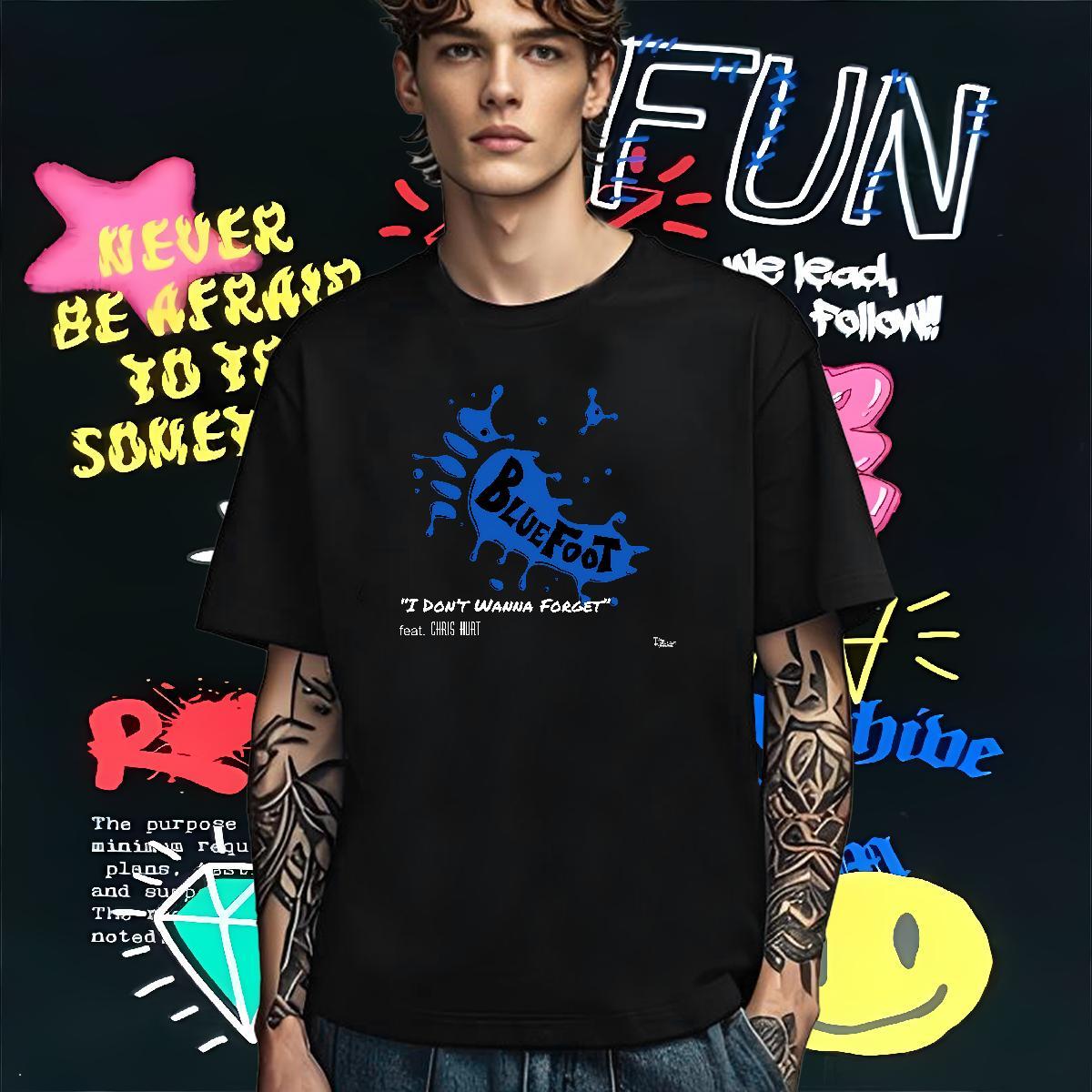 Cool Design T shirt 230g Pure Cotton blue Daily Outfit Oversized Round Neck Short Sleeve Men Clothes T-Shirt Stylist Wear