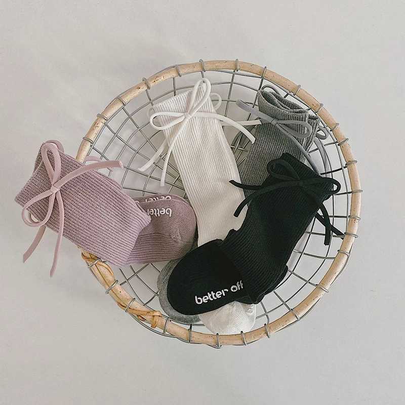 1-7Y Cute Girls Knee High Socks Big Bows Non-Slip Infant Baby Long Tube Socken Cotton Soft Childrens Stocking High Quality CL240824
