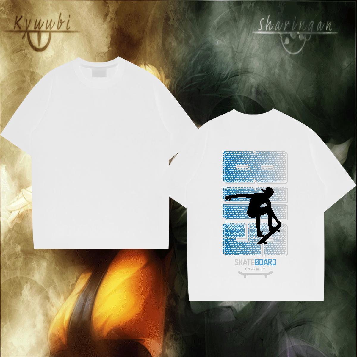 Wholesale T-Shirts 100% Cotton 230g portrait Anime Printing Street Custom Print Oversized Breathable Crew Neck Men Tshirts New Clothings