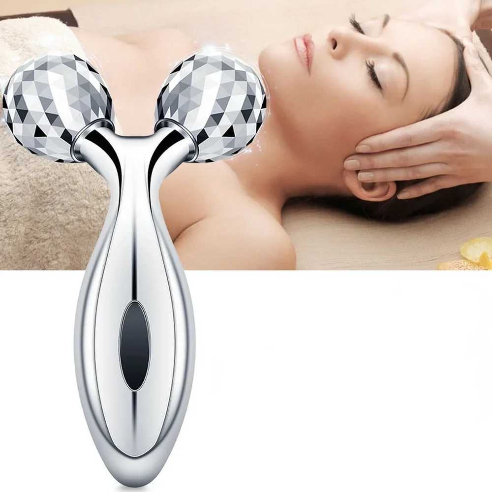 3D Roller Massager Face Massage Y Shape 360 Rotate Thin Face Body Shaping Relaxation Lifting Wrinkle Remover Facial Massage CL240824