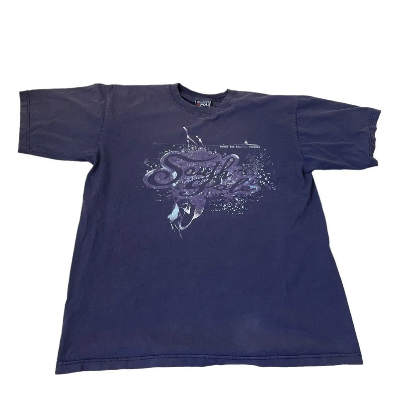 Vtg Y2K Antarctic Spellout Graffiti Tshirt L like XL Retro Streetwear Long or Short Sleeves w240824