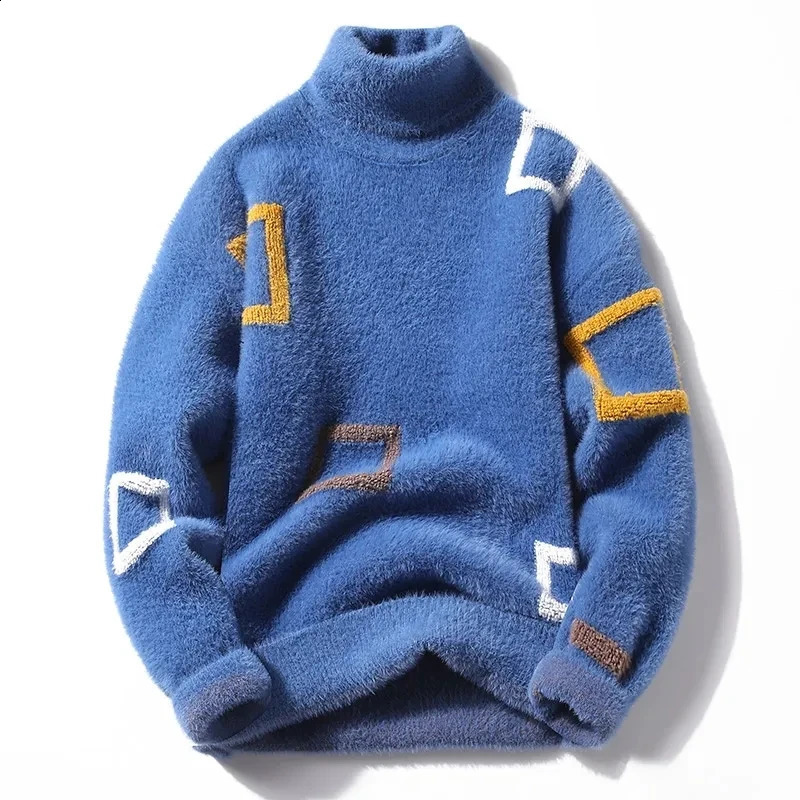 Sweaters men 2024 winter korean style mens warm sweater men fashion sweaters autumn Mens wool pullovers full size M-XXXL 240824