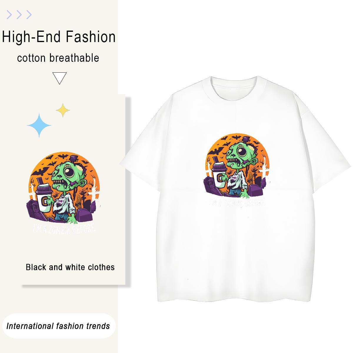 Classic Man T Shirts 230g Cotton skull Summer Casual Asian Size O-Neck Short Sleeve Mens Tshirts Stylist Tops Tees