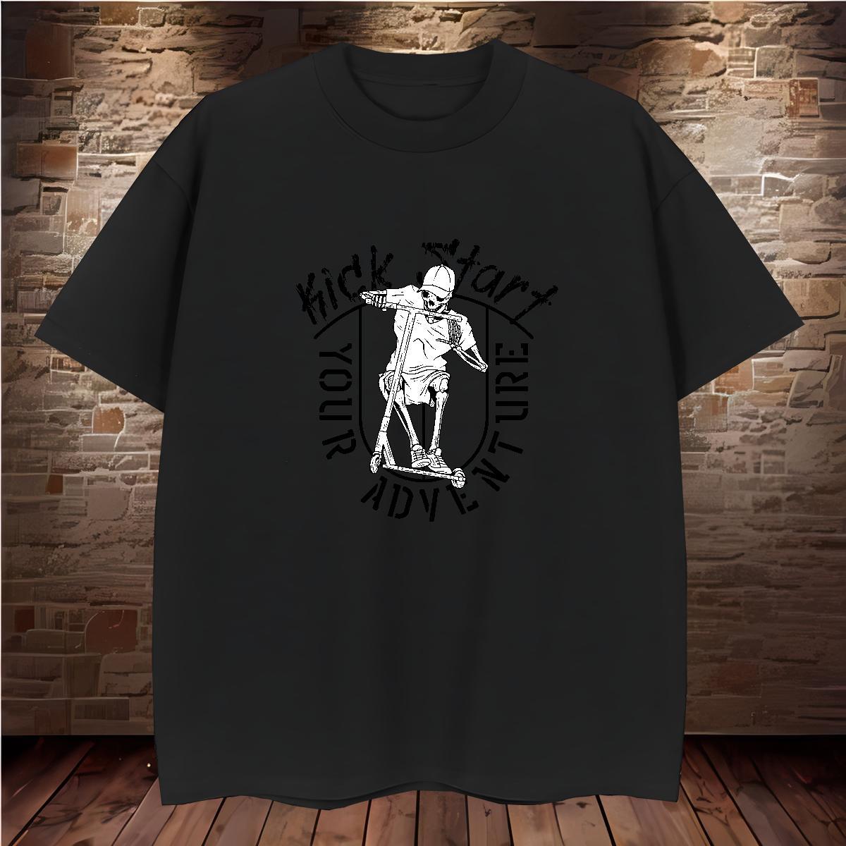 Designer T-Shirts for Men 100% Cotton 230g skull Home Outdoor DIY Printed O-Neck Short Sleeve Tshirts Custom Top Tees