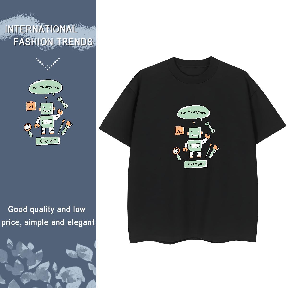 Cool Design T Shirts Men 100% Cotton 230g skull Street wear Hip Hop Asian Size Crew Neck Men Tees 2024 Designer Tops Shirt