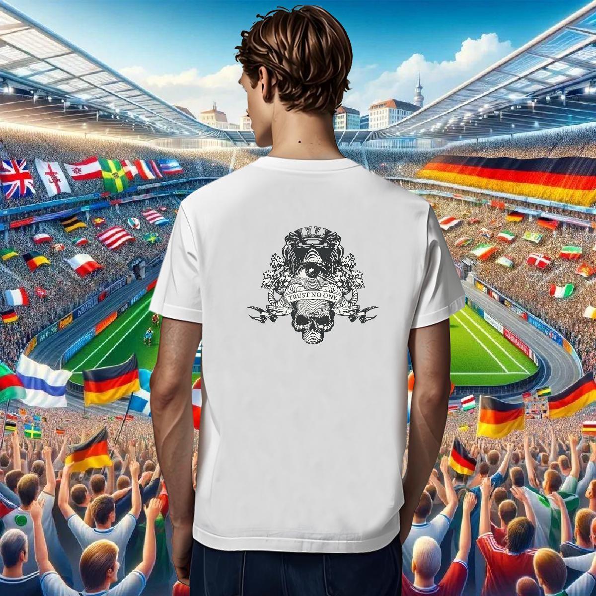 Brand Man T Shirts 230g Cotton skull Hip Hop Custom Cartoon Breathable Short Sleeve Men Tops Tees Free Shipping Polos