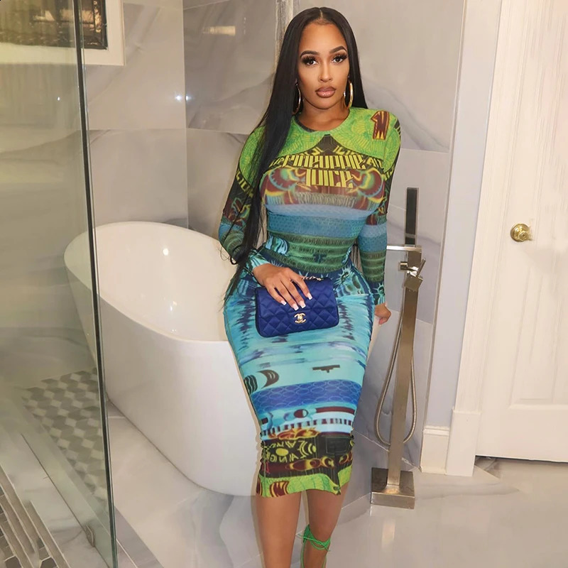 Women long dress Bodycon clothes Long Sleeves slim sexy Vestidos casual outfit 240823
