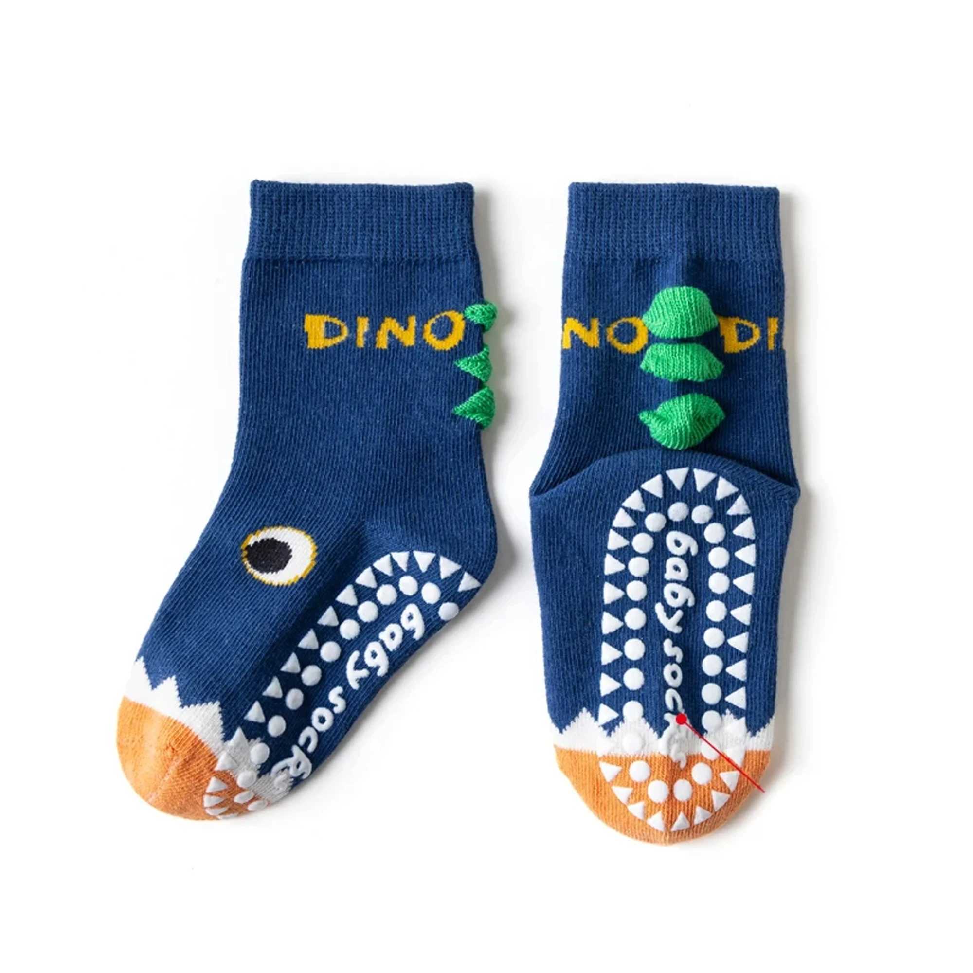 5 pairs of childrens mid tube socks spring and autumn adhesive point floor socks playground anti slip socks trampoline socks CL240824