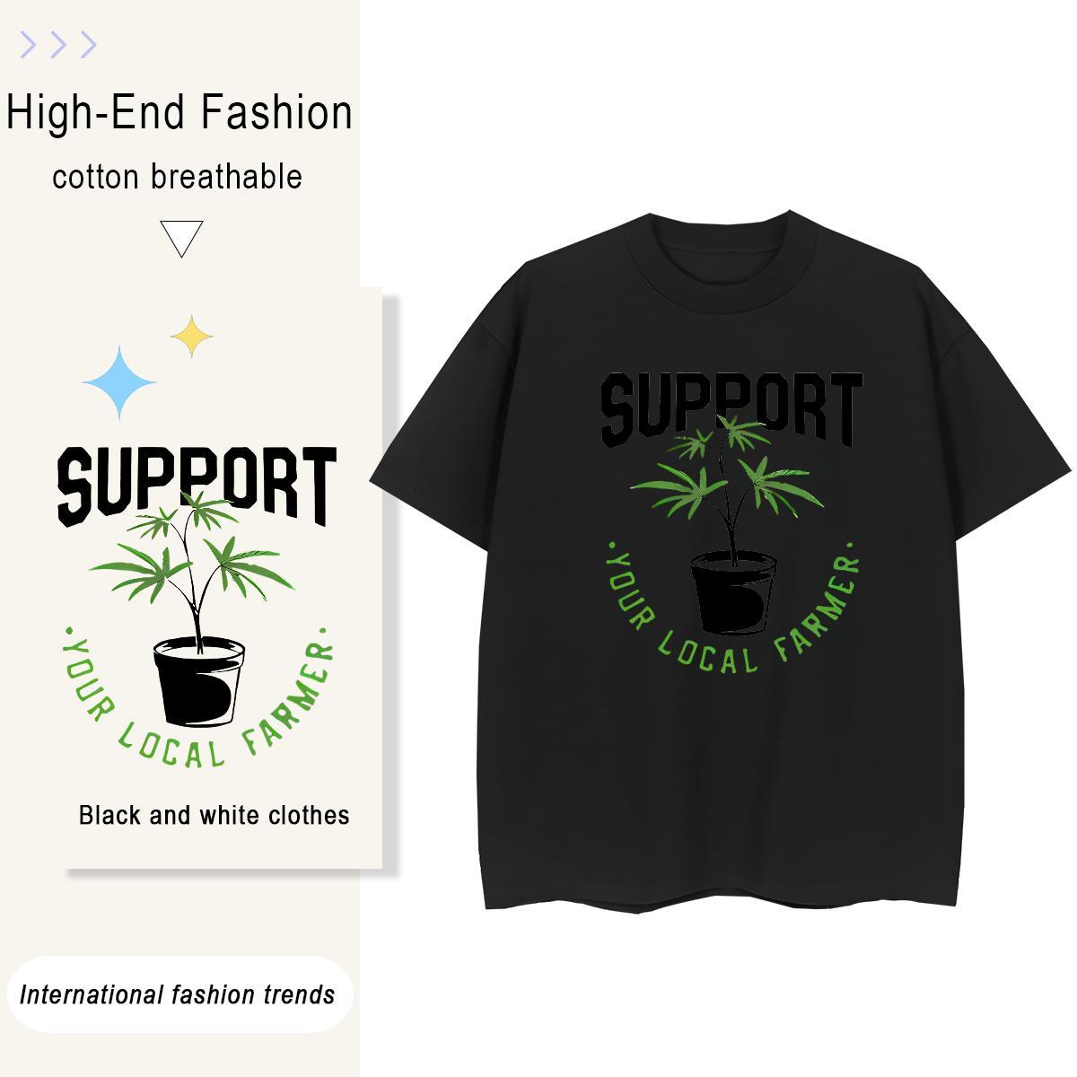 2024 Couples T Shirts tree Daily Wear 230g 100% Cotton Clothes Crew Neck Breathable Wholesale Men T Shirts Skull