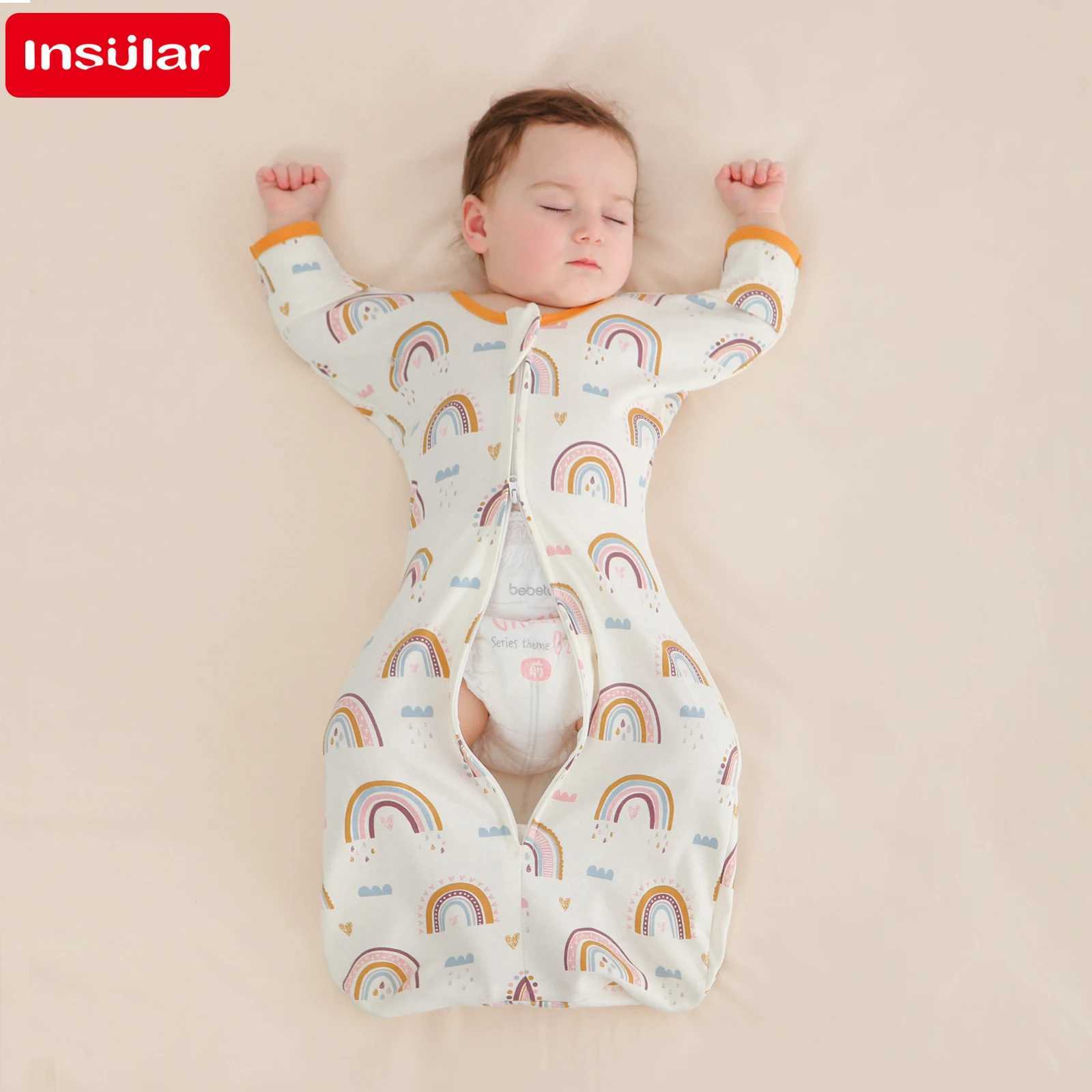 Sleeveless Vest Baby Sleeping Bag Cotton Thin Breathable Pajamas Anti-Kicking Cocoon for Newborn Envelope Sleep Sack Bedding M240824