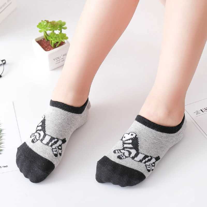Childrens Sock Cotton Thin Cartoon Small Donkey Ship Socks Boy Baby Socks Short Cute Animal Print Sock 5pair CL240824