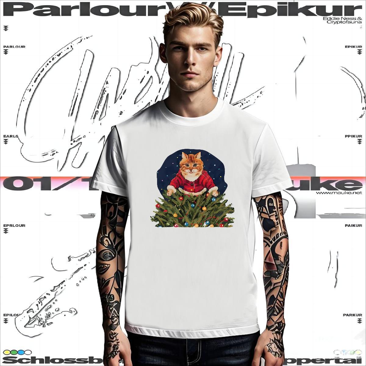 Stylist Men Tops Tees cat Street 230g Cotton Clothings Breathable Crew Neck Soft Men T Shirts Graphic