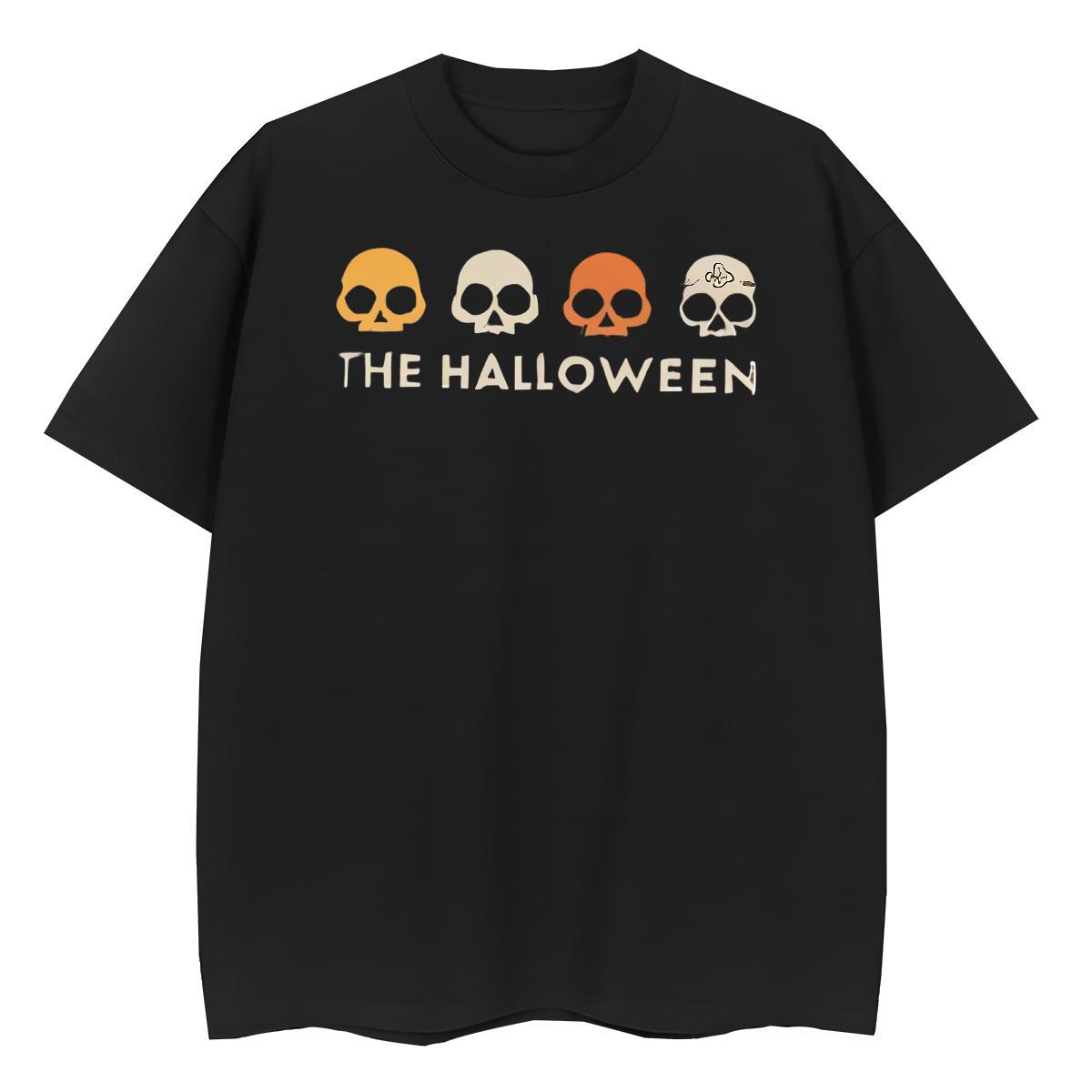 Stylist Tshirt for Man Woman halloween Casual Beach 230g Cotton Clothings O-Neck Short Sleeve Cool T Shirt For Man Floral Print